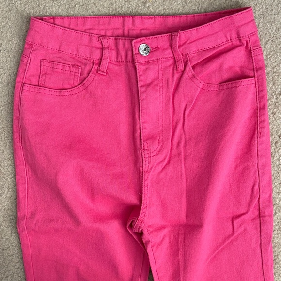 SHEIN Denim - SHEIN Tall High Rise Hot Pink Jeans